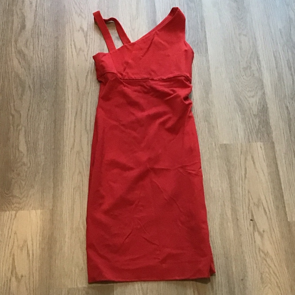 Diane Von Furstenberg Sample Sale Red One-Shoulder Dress